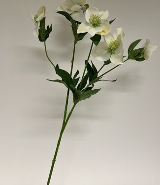 White Helleborus | silk artificial flower | 74 centimeters
