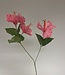 Pink Hibiscus 3X | Silk artificial flower | Length 66 centimeters