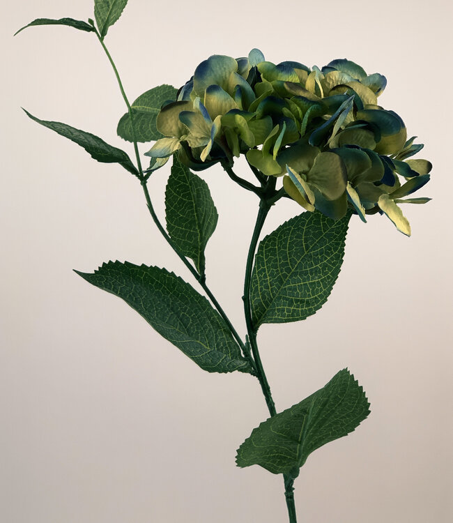 Hortensia bleu | Fleur artificielle en soie | Longueur 83 centimètres