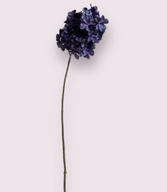 Silk Flowers by JJ Paarse Hortensia | zijden kunstbloem | 80 centimeter