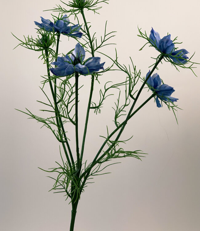 Blue Missy in 't Groen | Silk artificial flower | Length 66 centimeters