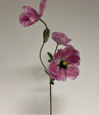 Fuchsia Mohn | Kunstblume aus Seide | 71 Zentimeter