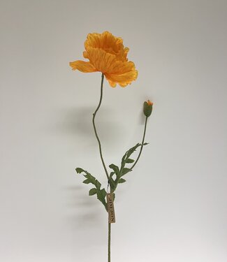 Orange Poppy | silk artificial flower | 65 centimeters