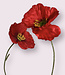 Red Poppy X4 | Silk artificial flower | Length 60 centimeters