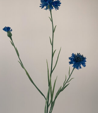 Blaue Kornblume | Kunstblume aus Seide | 62 Zentimeter