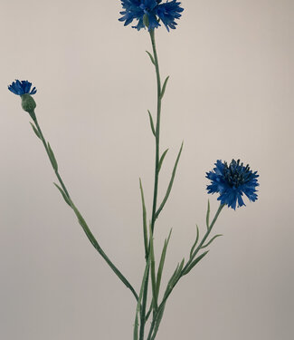 Blue Cornflower | silk artificial flower | 62 centimeters
