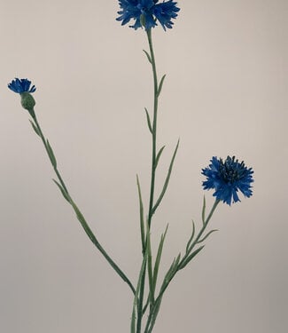 Silk Flowers by JJ Blue Cornflower | silk artificial flower | 62 centimeters