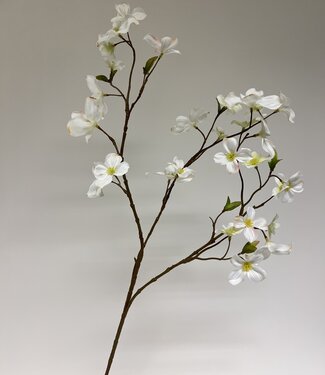 Cornouiller blanc | fleur artificielle en soie | 83 centimètres