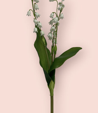 Muguet blanc | fleur artificielle en soie | 40 centimètres
