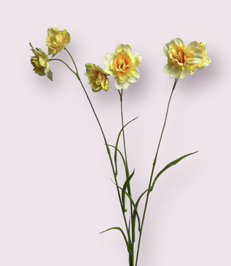 Gelbe Narzisse | Kunstblume aus Seide | 68 Zentimeter