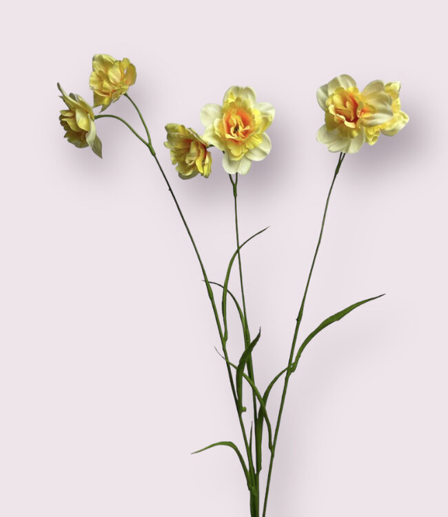 Yellow Daffodil | Silk artificial flower | Length 68 centimeters