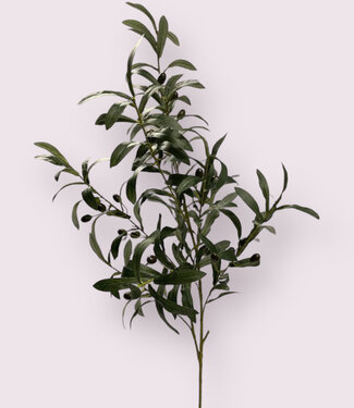 Grüner Olivenzweig | Kunstblume aus Seide | 120 Zentimeter
