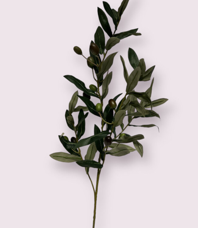 Green Olive Branch | Silk artificial flower | Length 70 centimeters