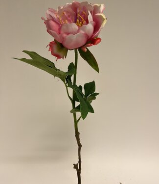 Roze Pioenroos | zijden kunstbloem | 51 centimeter