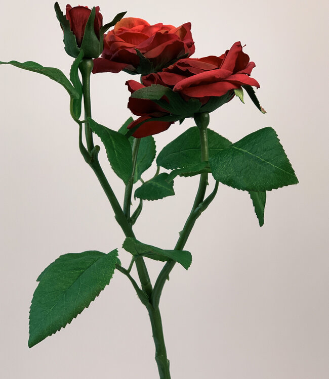 Rote Rose | Kunstblume aus Seide | Länge 50 Zentimeter