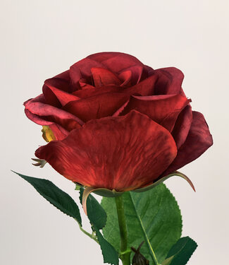 Rote Rose | Kunstblume aus Seide | 68 Zentimeter
