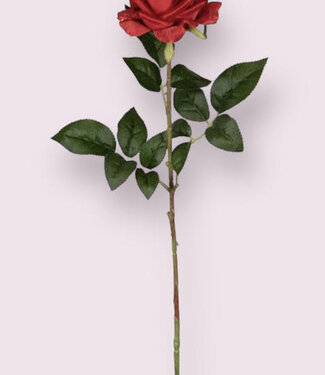 Rode Roos | zijden kunstbloem | 75 centimeter