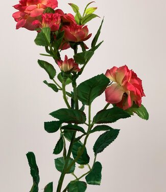 MyFlowers Roze Roos | zijden kunstbloem | 60 centimeter