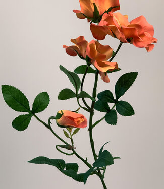 MyFlowers Orange-pink Rose | silk artificial flower | 60 centimeters