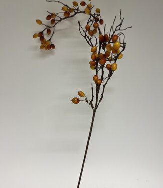 MyFlowers Gele Rozenbottel | zijden kunstbloem | 95 centimeter