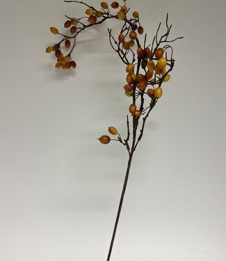 MyFlowers Yellow Rosehip | silk artificial flower | 95 centimeters