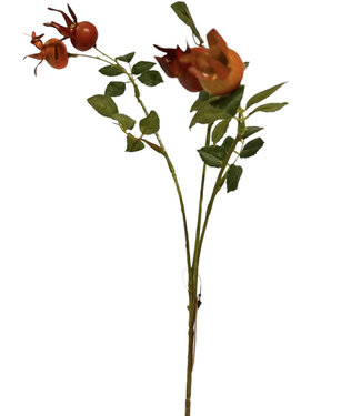 Silk Flowers by JJ Orange Rosehip | silk artificial flower | 60 centimeters