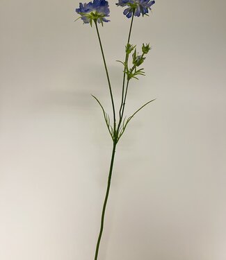 MyFlowers Blue Scabiosa | silk artificial flower | 80 centimeters