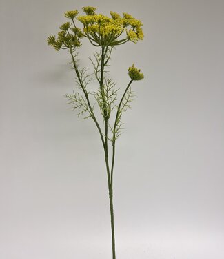 Gele Schermbloem | zijden kunstbloem | 78 centimeter