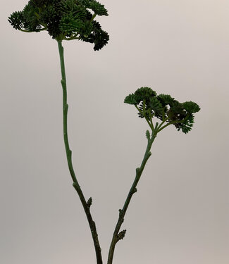 Silk Flowers by JJ Branche de sédum vert | fleur artificielle en soie | 49 centimètres