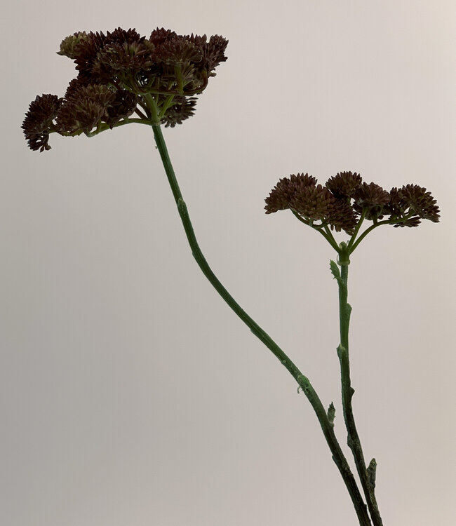 Branche de Sedum rose | Fleur artificielle en soie | Longueur 49 centimètres