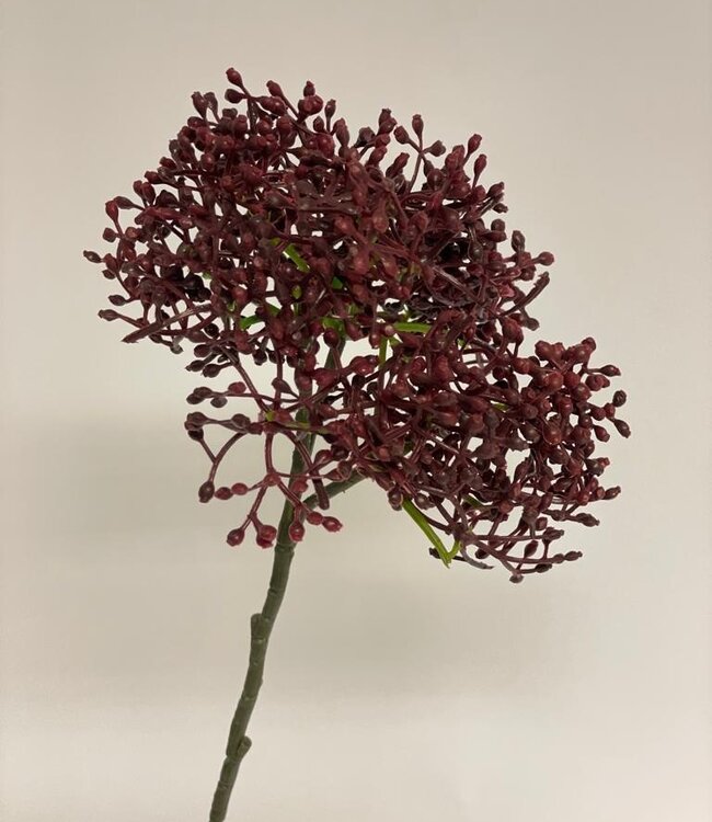 Burgundy Skimmia | Silk artificial flower | Length 54 centimeters