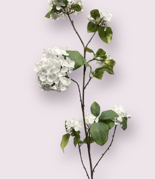 White Snowball XL | Silk artificial flower | Length 115 centimeters