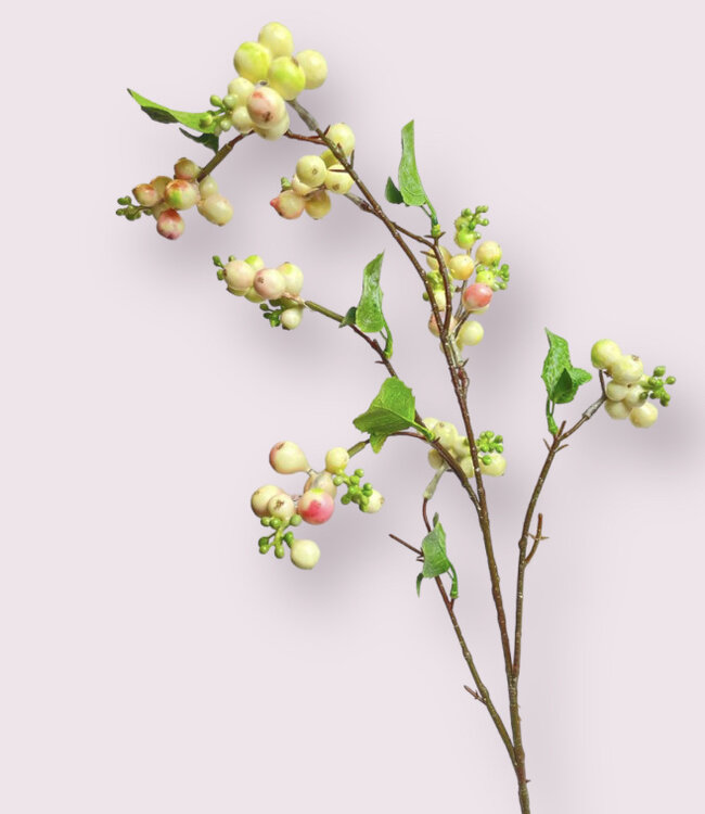Pink Snowberry | Silk artificial flower | Length 80 centimeters