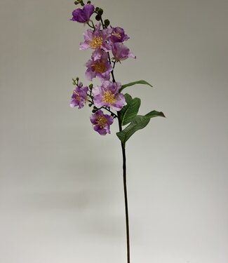 Lilac Hollyhock | silk artificial flower | 90 centimeters