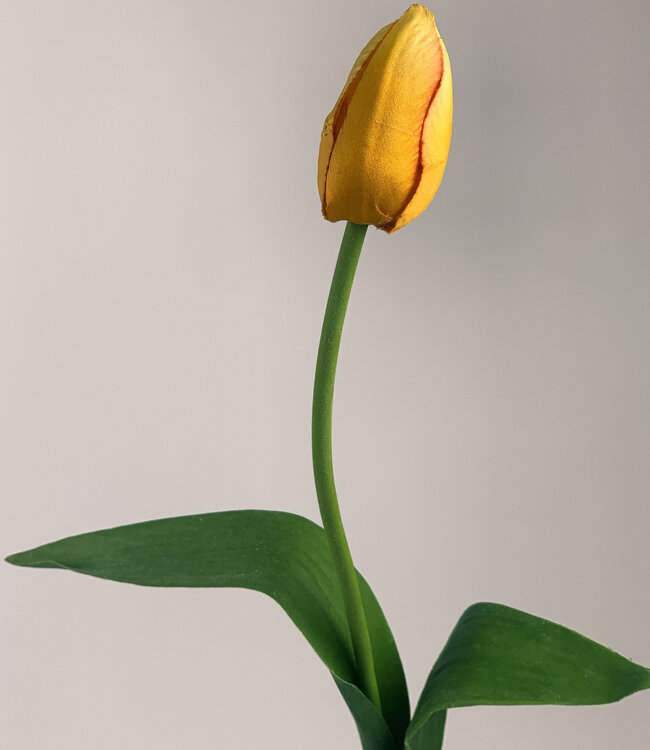 Tulipe jaune | Fleur artificielle en soie | Longueur 60 centimètres