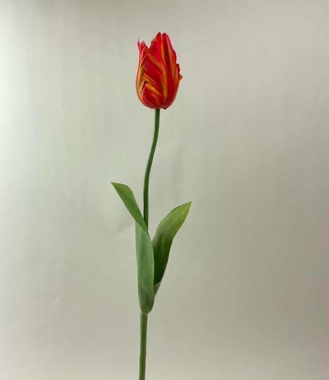 Orange Tulpe | Kunstblume aus Seide | Länge 64 Zentimeter