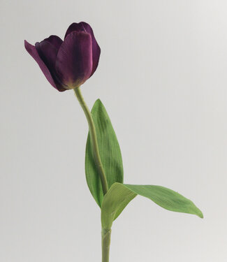 Silk Flowers by JJ Tulipe violette | fleur artificielle en soie | 40 centimètres