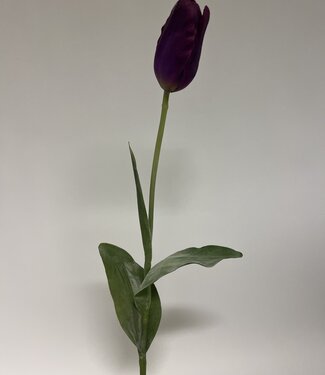 Paarse Tulp | zijden kunstbloem | 67 centimeter