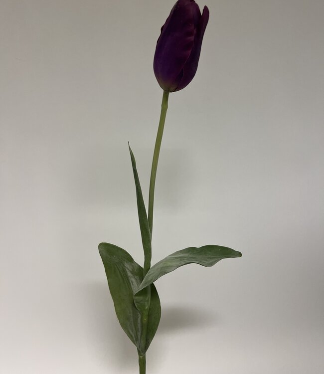 Tulipe violette | Fleur artificielle en soie | Longueur 67 centimètres