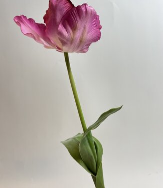 Roze Tulp | zijden kunstbloem | 45 centimeter