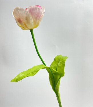 Roze Tulp | zijden kunstbloem | 53 centimeter