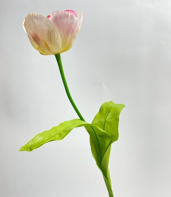 Rosa Tulpe | Kunstblume aus Seide | Länge 53 Zentimeter