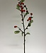 Rode Wilde Appeltak | Zijden kunstbloem | Lengte 78 centimeter