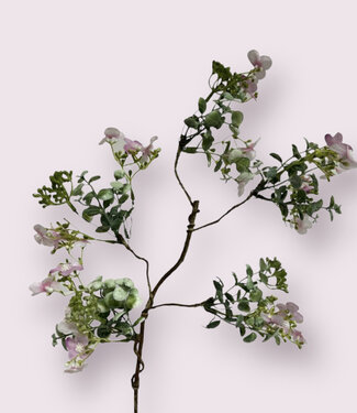 Silk Flowers by JJ Pink Wild Flower Branch | silk artificial flower | 53 centimeters