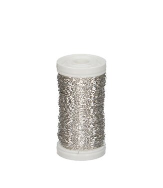 Silver-colored wire Bouillon wire 0.3mm 100 grams (x1)