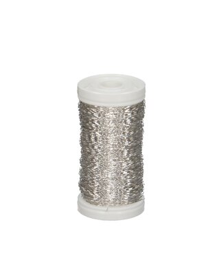 Zilverkleurige draad Bouillondraad 0.3mm 100 gram (x1)