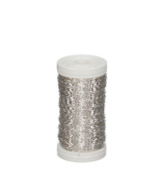 Silver colored wire Bouillon wire 0.3mm 100 grams | Can be ordered per piece