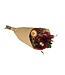 Bouquet champêtre de fleurs séchées "Rouge Écarlate" en 3 tailles