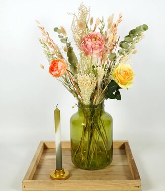 Bouquet de fleurs séchées et fleurs en soie "Pastel Dream"