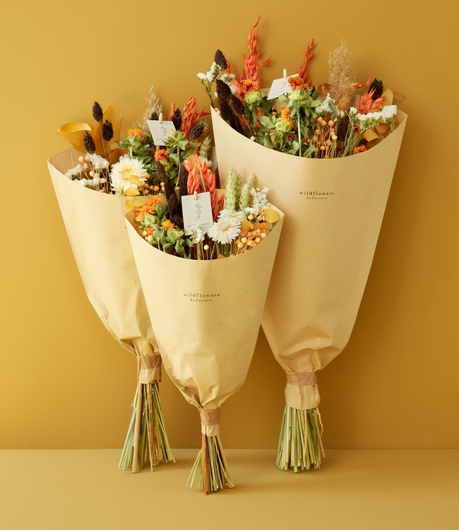 Field bouquet of dried flowers "Dark Amber"